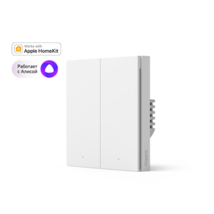 Выключатель двухклавишный без нейтрали | Aqara Smart Wall Switch H1 EU (No Neutral, Double Rocker)
